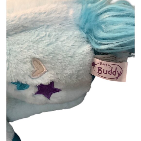 Scentsy Buddy Halley the Blue Unicorn Plush Stuffed Animal Toy Wings 16” - Picture 5 of 6